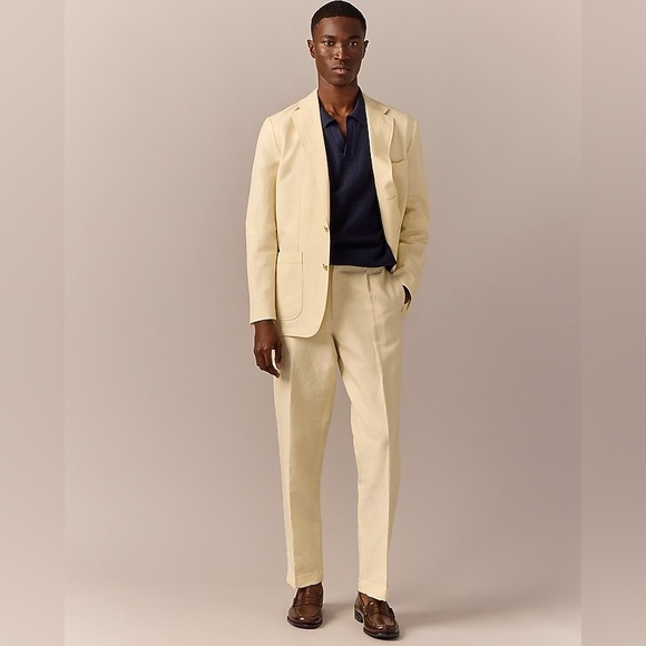 J Crew Crosby Classic-fit suit jacket in Italian linen-cotton blend BZ492